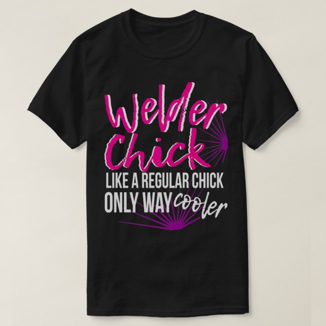 Welder Chick Kvinnor Mamma Funny Welfare Female kv T Shirt (Design framsida)