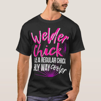 Welder Chick Kvinnor Mamma Funny Welfare Female kv T Shirt