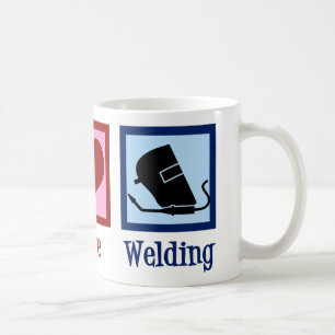Welder Company Peace Kärlek Welding Business Kaffemugg