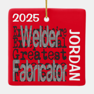 Welder Fabricator Extraordinaire ANPASSNINGSBAR Julgransprydnad Keramik
