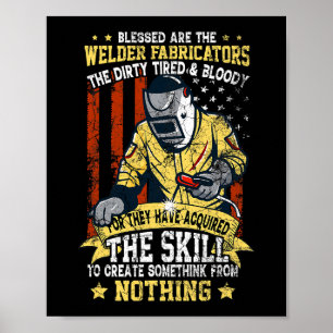 Welder Fabricators Metalworking Welding Maskin MIG Poster