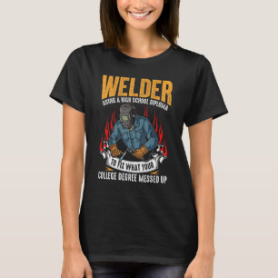 Welder För manar Women Steel Welding Mig Tig Welde T Shirt