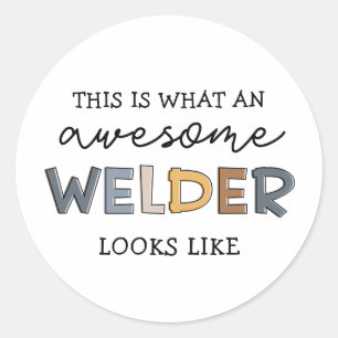 Welder Funny Fantastisk Welder Gifts Runt Klistermärke