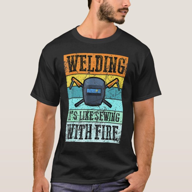 Welder Funny Retro Vintage Welding T Shirt (Framsida)