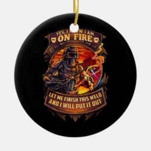 Welder Funny Senderwalding Welding För manar Julgransprydnad Keramik