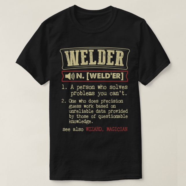 Welder Gift Funny Dictionary Definition Premium T Shirt (Design framsida)