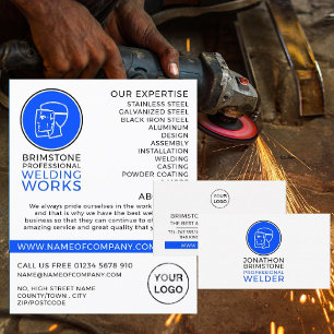 Welder Logotyp, Metall Worker, Welder Visitkort