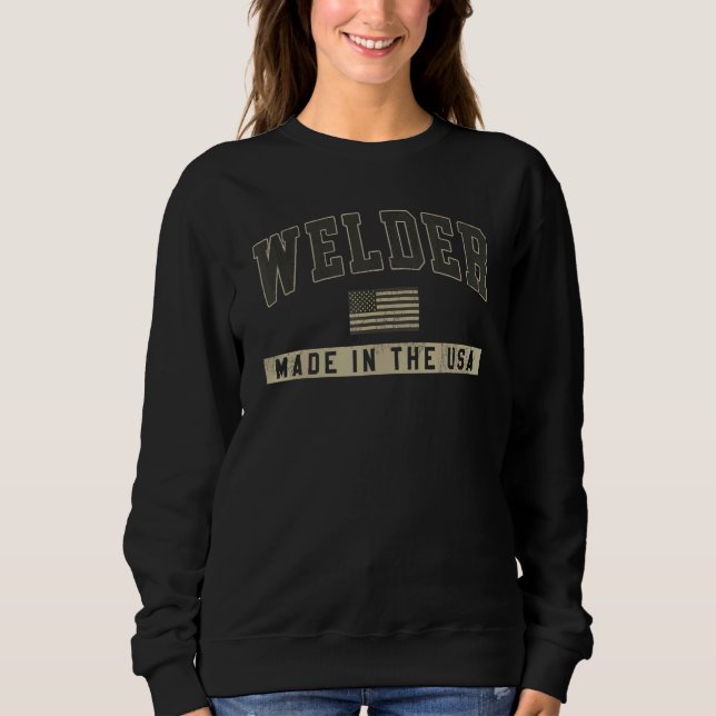 Welder Made in the USA Welding T Shirt (Framsida)