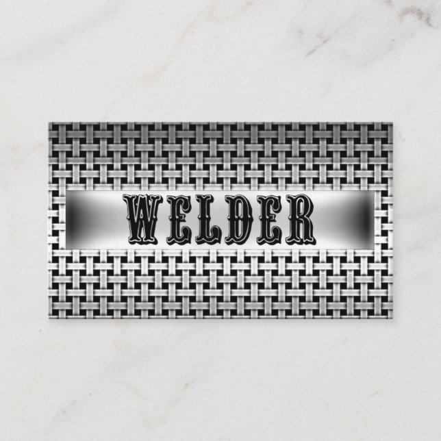 Welder Metall Affärskort Visitkort (Framsida)