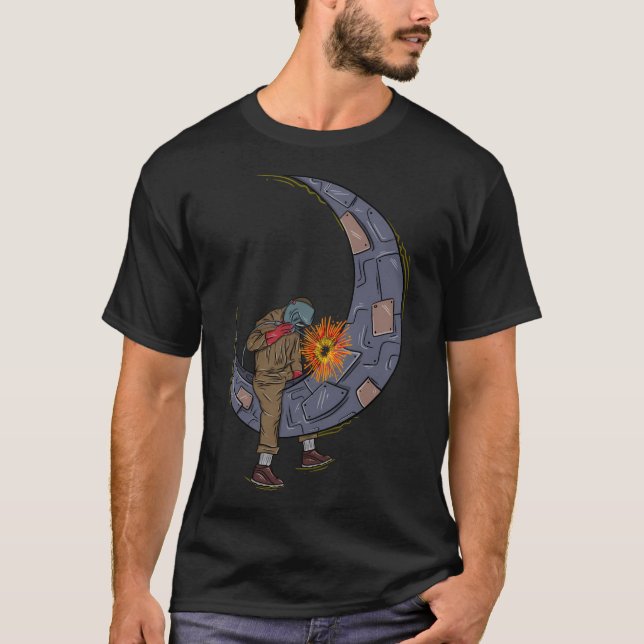 Welder Metall Måne T Shirt (Framsida)