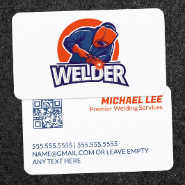 Welder Metall Welding Anpassningsbar QR Visitkort
