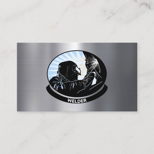 Welder Metall Welding Fabricator Service Visitkort (Framsida)