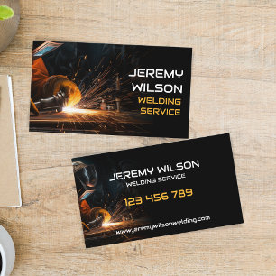Welder Metall Welding Service Fabrication Steelwor Visitkort