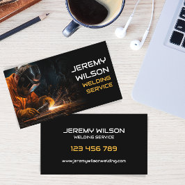 Welder Metall Welding Service Fabrication Steelwor Visitkort