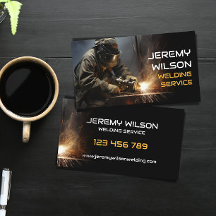 Welder Metall Welding Service Fabrication Steelwor Visitkort