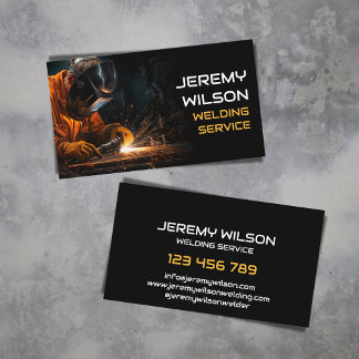 Welder Metall Welding Service Fabrication Steelwor Visitkort