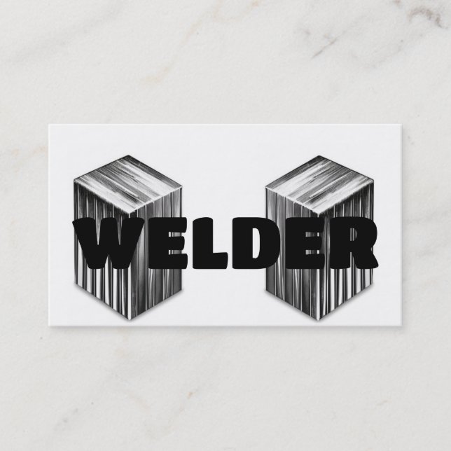 Welder Modern Affärskort Visitkort (Framsida)