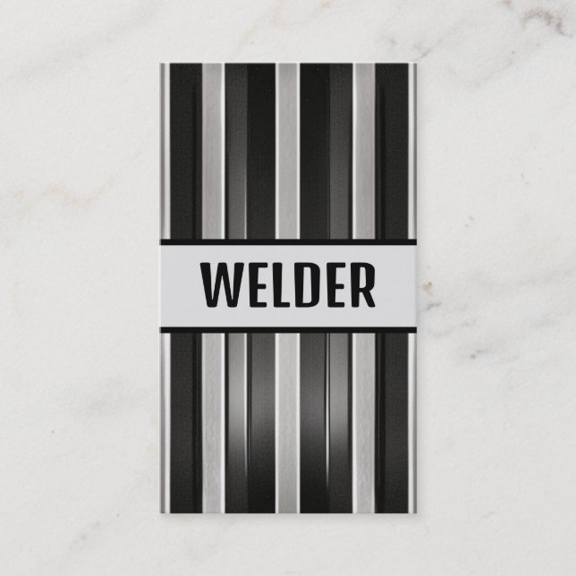 Welder Modern Stripe Visitkort (Framsida)