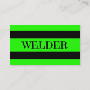Welder Neon Grönt Affärskort Visitkort