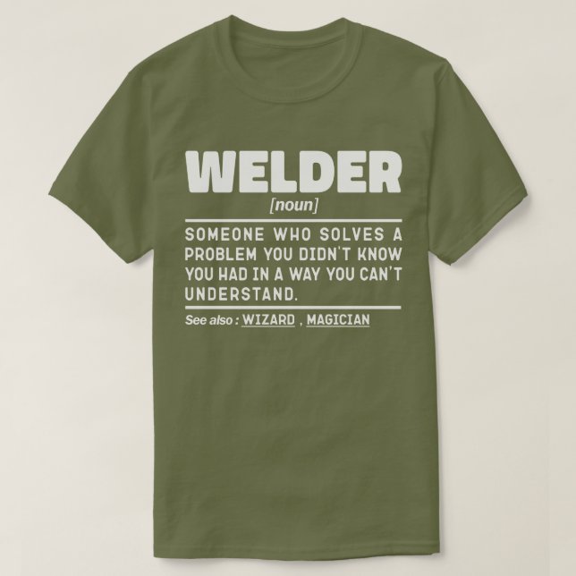 Welder Noun Definition Welding Journeyman Coola T Shirt (Design framsida)
