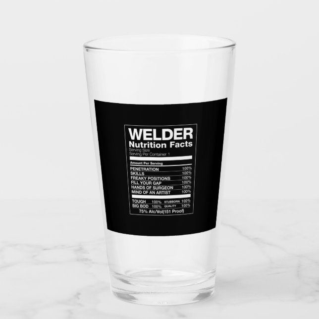 Welder Nutrition Facts Glaskopp (Framsida)