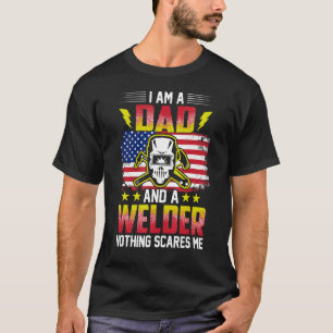 Welder Pappa Welding American Flagga Usa Patriotic T Shirt