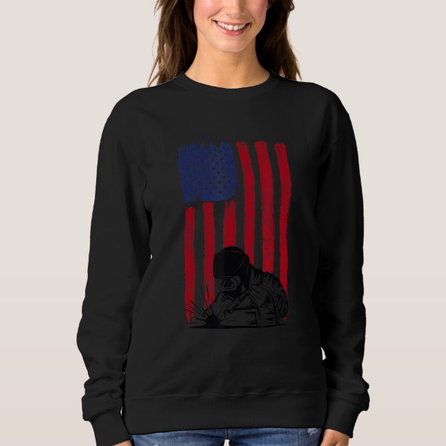 WELDER - Patriotic American Flag Welder Fun Weldin T Shirt (Framsida)