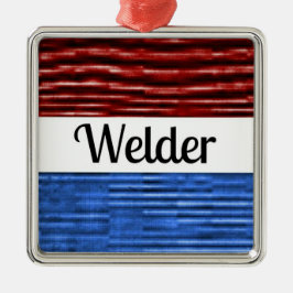 Welder Patriotic jul Ornament