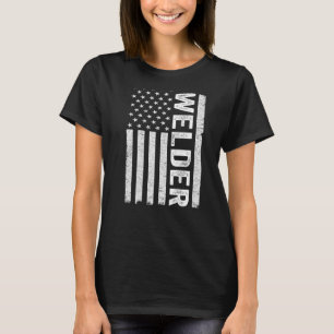 Welder Patriotic USA American Flagga Welding Weldi T Shirt