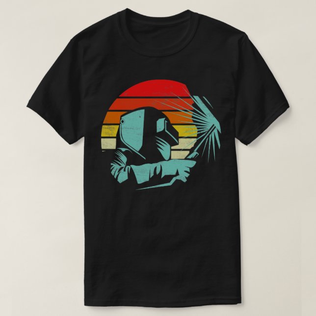 Welder Retro Stil Design T Shirt (Design framsida)