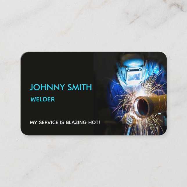 Welder Slogans Affärskort Visitkort (Framsida)