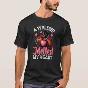 Welder smälte min hjärtsvetsningskvinna, flickvän t shirt
