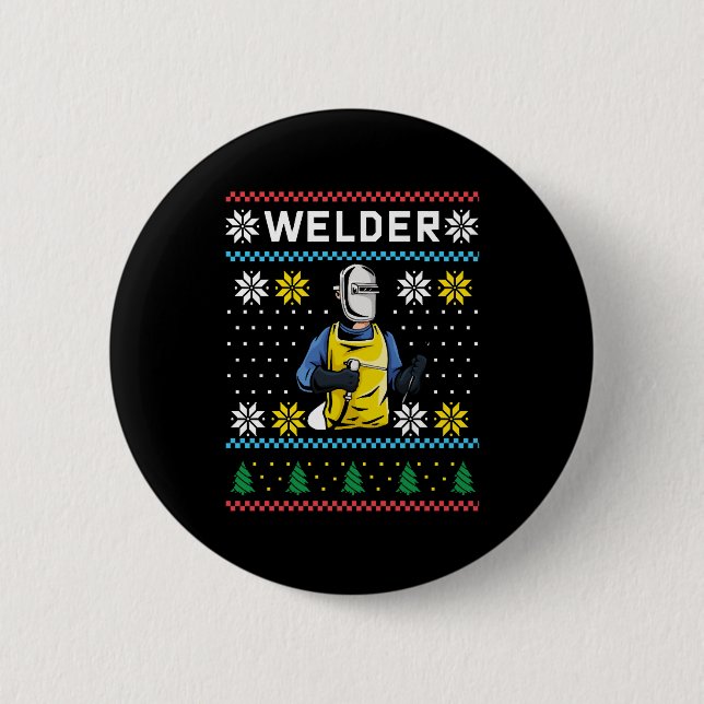 Welder Sticka Ugly jul Sweater Gift Knapp (Framsida)