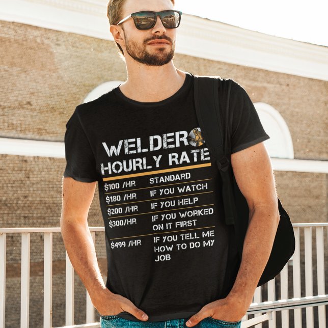 Welder Timly Rate Funny Welding Journeyman Forge T Shirt (Skapare uppladdad)