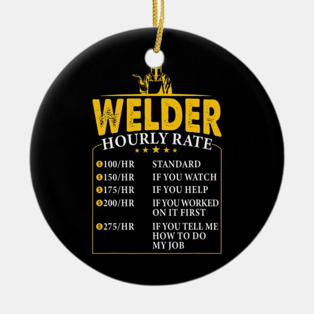Welder Timme Rate Welding Labor Rates (lönnlöner o Julgransprydnad Keramik (Framsidan)