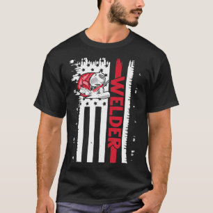Welder Usa American Flagga Patriotic Welding Welde T Shirt