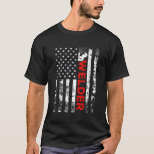 Welder Usa American Flagga Welding T Shirt