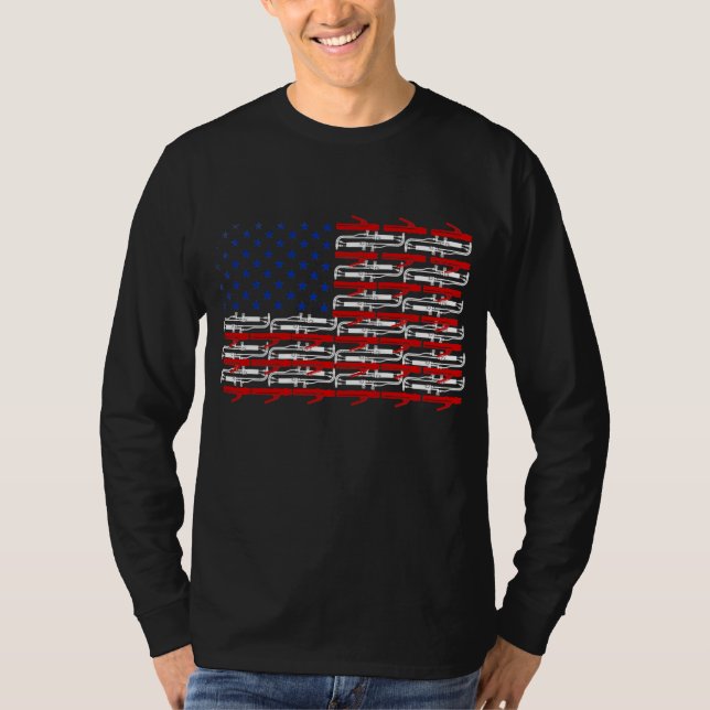 Welder Vintage USA American Flagga Welding  T Shirt (Framsida)