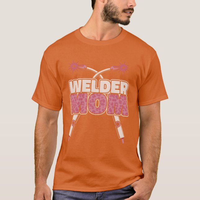 Welder Welder Mor Welder Mamma vän T Shirt (Framsida)