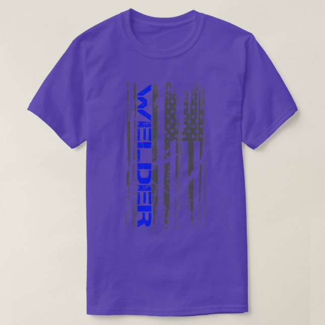 Welder Welder Welding Patriotic American Flagga T Shirt (Design framsida)
