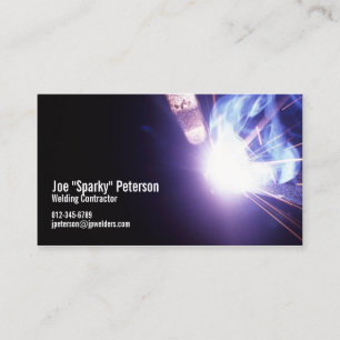 Welder Welder Welks Sparks Lila Visitkort