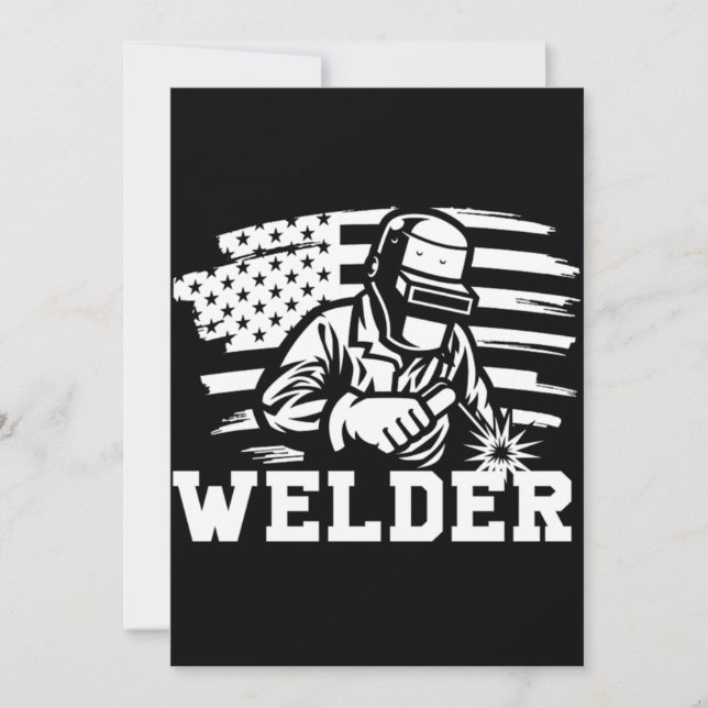 Welder Welders American Flag Profession Job Gift Inbjudningar (Framsida)