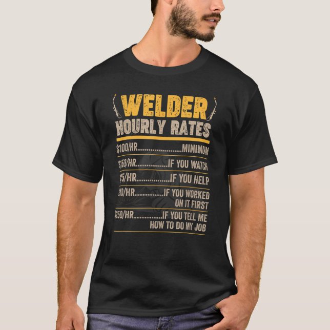 Welder Weldin Worker Ironsmith Blacksmith Expert H T Shirt (Framsida)