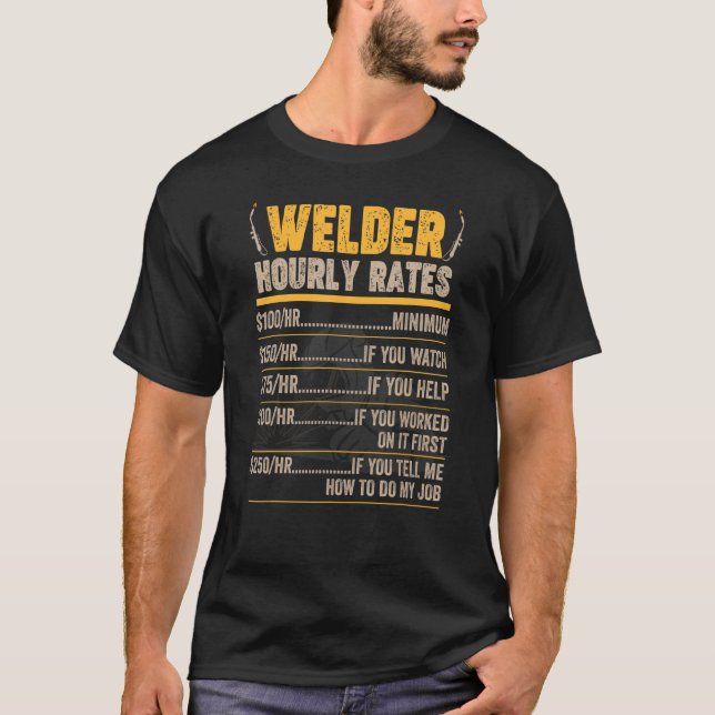 Welder Weldin Worker Ironsmith Blacksmith Expert H T Shirt (Framsida)