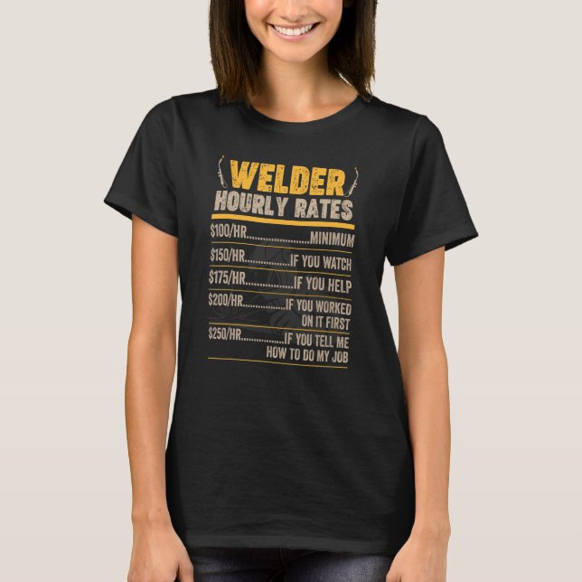 Welder Weldin Worker Ironsmith Blacksmith Expert H T Shirt (Framsida)