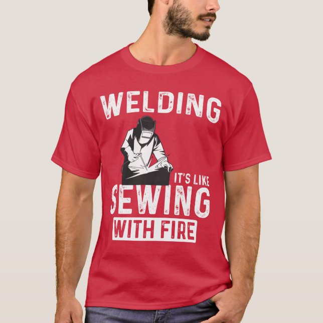 Welder Welding boy T Shirt (Framsida)
