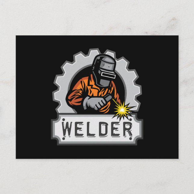 Welder Welding Metal Gift Welders Profession Gift Vykort (Framsida)