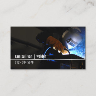 Welder Welding Sparks Trade Skills Visitkort
