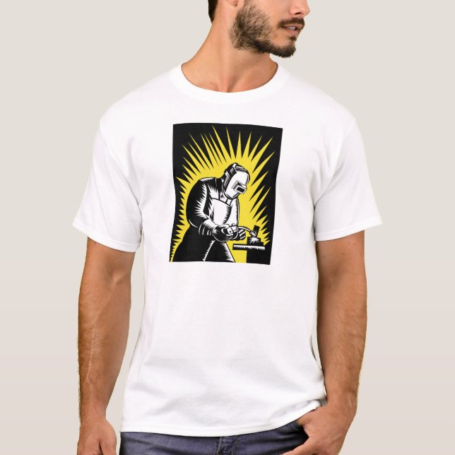 welderarbetarsvetsning t-shirt (Framsida)