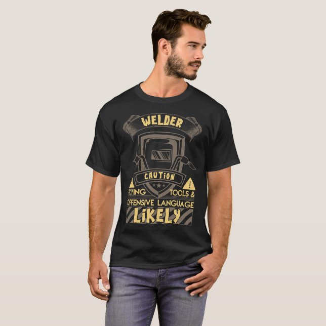 Welderen varnar flygverktyg t-shirt (Hel framsida)